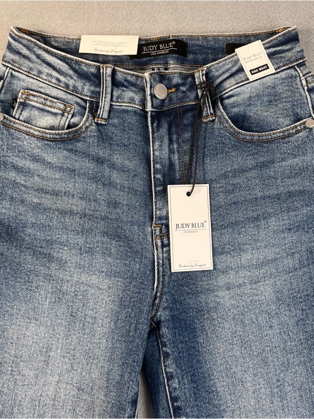 Judy Blue HW Americana Flare Jeans NWT $85 Size 7/25 High Rise USA Flag Denim - Picture 7 of 14